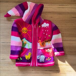 Colorful Knit Children's Hoodie